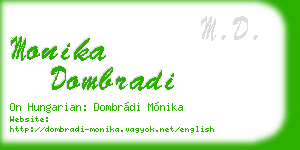 monika dombradi business card