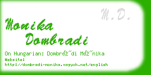 monika dombradi business card